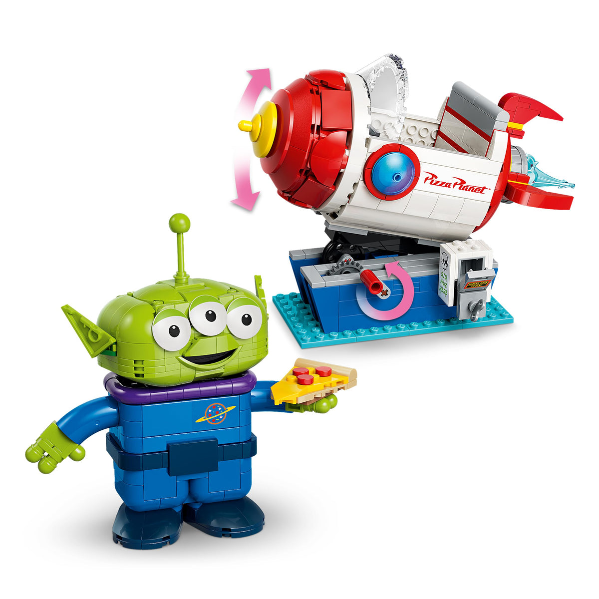 LEGO Disney Pixar Toy Story Alien with Pizza Planet Rocket Ride Building Set 43307 for Ages 9+