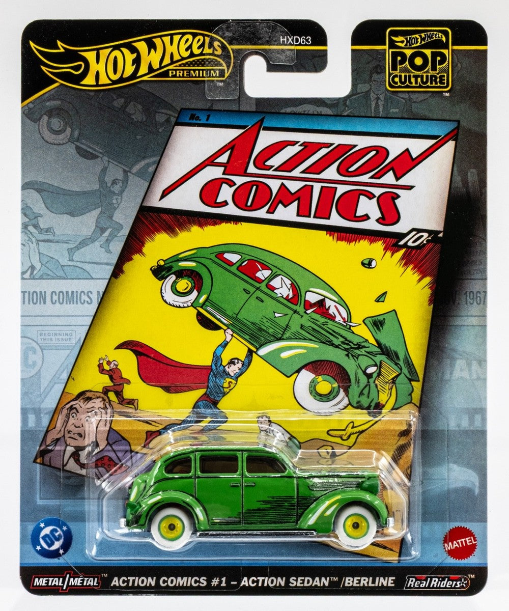 HWHVJ50 Hot Wheels Premium Action Comics #1 - Action Sedan /Berline